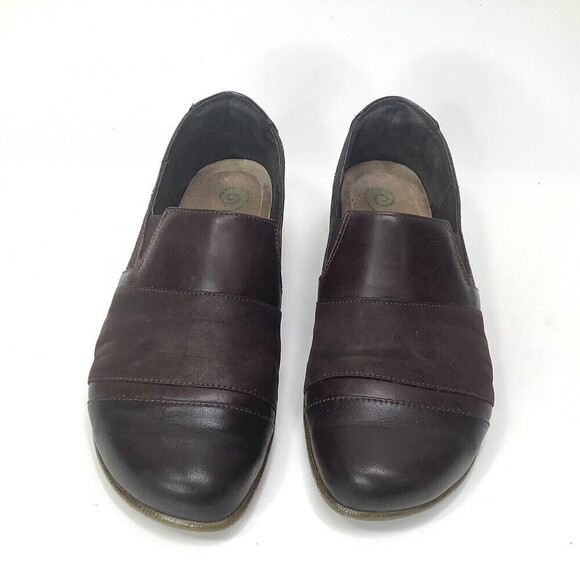 NAOT Leather Womens Slip On Loafers Shoes Size 7 - 7.5 38 Brown Flats - Picture 2 of 10